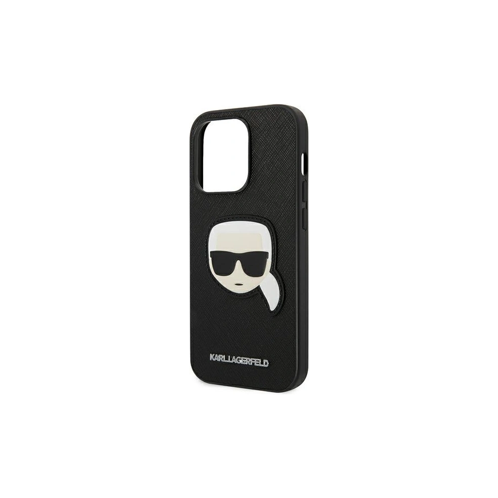 Hurtownia GSM - Etui Karl Lagerfeld KLHCP14LSAPKHK Apple iPhone 14 Pro negru/black hardcase Saffiano Patch cu capul lui Karl - KLD984 - {ean13} - Hurt