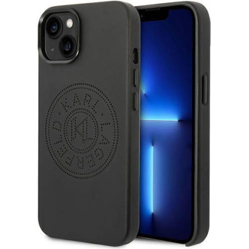 Hurtownia Karl Lagerfeld - 3666339093204 - KLD985 - Etui Karl Lagerfeld KLHCP14MFWHK Apple iPhone 14 Plus / 15 Plus hardcase czarny/black Leather Perforated Logo - B2B homescreen