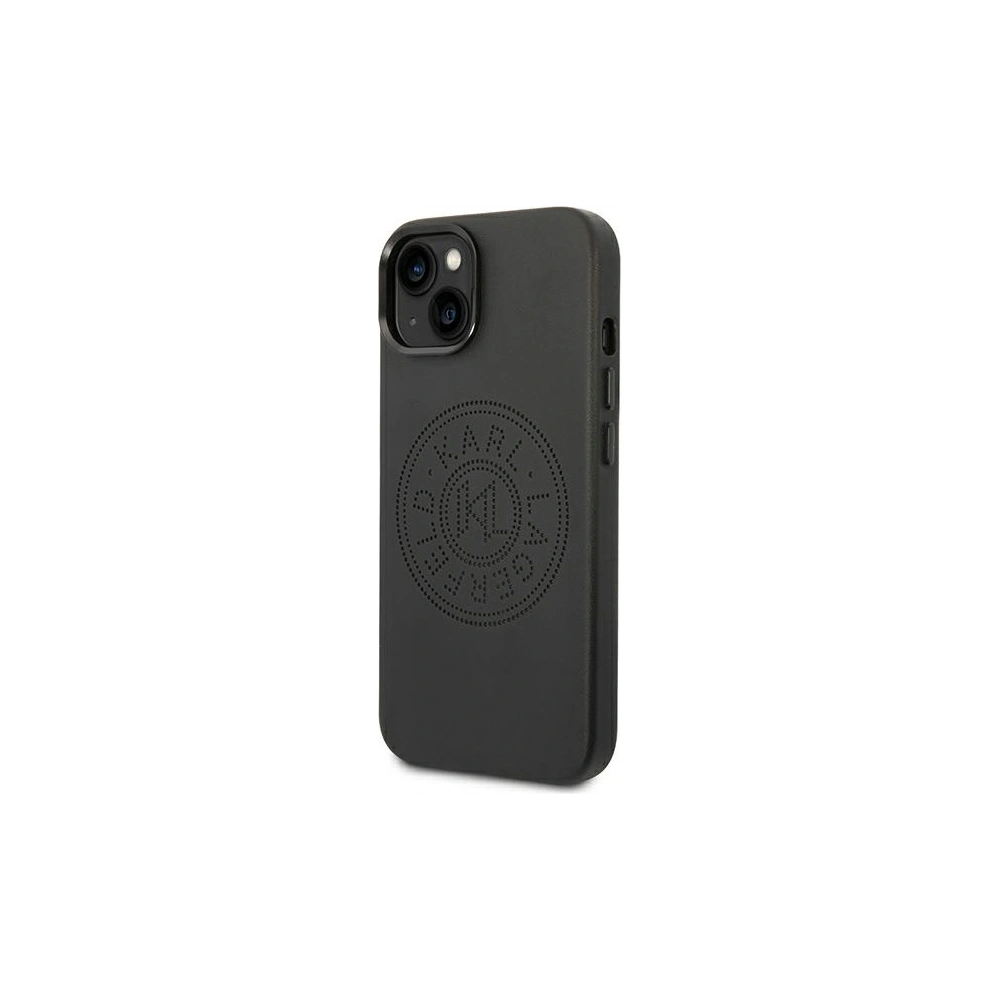 Wholesale Karl Lagerfeld KLHCP14MFWHK Apple iPhone 14 Plus / 15 Plus hardcase black Leather Perforated Logo - KLD985 - {ean13} - Hurt