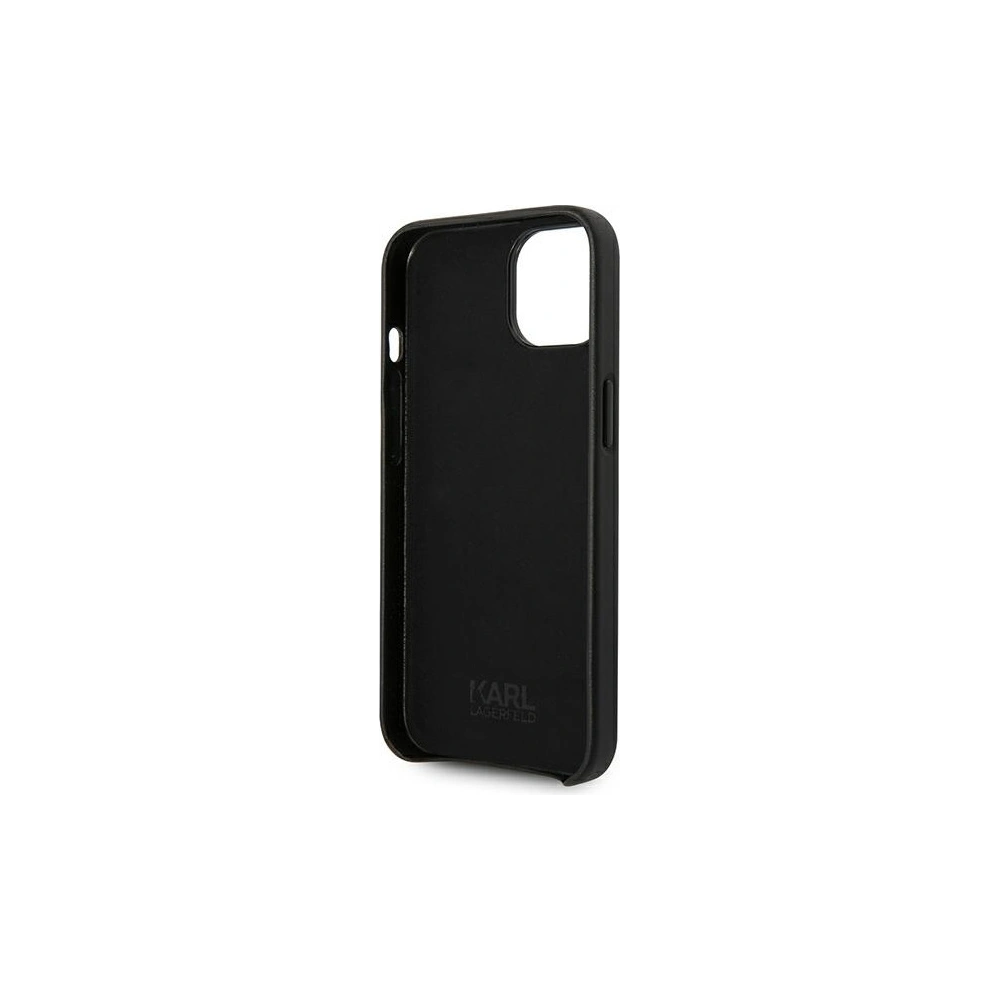 Wholesale Karl Lagerfeld KLHCP14MFWHK Apple iPhone 14 Plus / 15 Plus hardcase black Leather Perforated Logo - KLD985 - {ean13} - Hurt