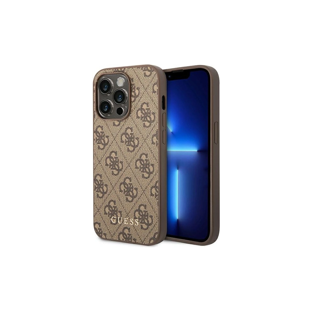 Hurtownia GSM - Etui Guess GUHCP14LG4GFBR Apple iPhone 14 Pro marron/brown hard case 4G Metal Gold Logo - GUE1882 - {ean13} - Hurt