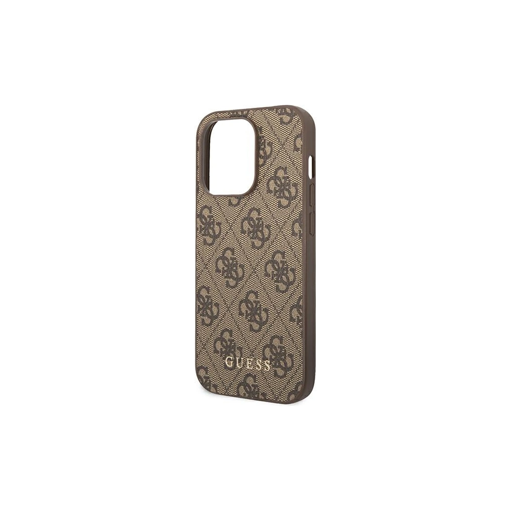 Hurtownia GSM - Etui Guess GUHCP14LG4GFBR Apple iPhone 14 Pro marron/brown hard case 4G Metal Gold Logo - GUE1882 - {ean13} - Hurt