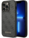Etui Guess GUHCP14LG4GFGR Apple iPhone 14 Pro szürke/grey kemény tok 4G Fém Arany Logó