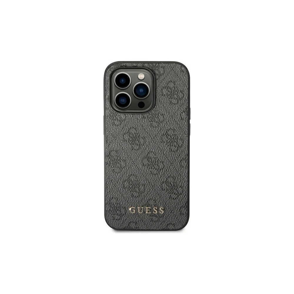 Hurtownia GSM - Etui Guess GUHCP14LG4GFGR Apple iPhone 14 Pro gri/grey hard case 4G Metal Gold Logo - GUE1883 - {ean13} - Hurt