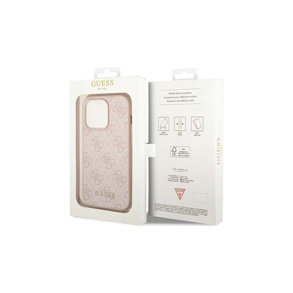 Hurtownia GSM - Etui Guess GUHCP14LG4GFPI Apple iPhone 14 Pro roz/roz hard case 4G Metal Gold Logo - GUE1884 - {ean13} - Hurt