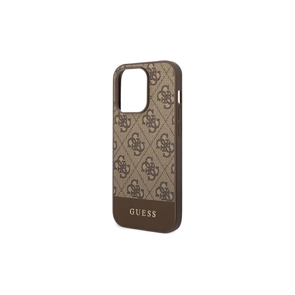 Hurtownia GSM - Etui Guess GUHCP14LG4GLBR Apple iPhone 14 Pro brązowy/brown hard case 4G Stripe Collection - GUE1885 - {ean13} - Hurt