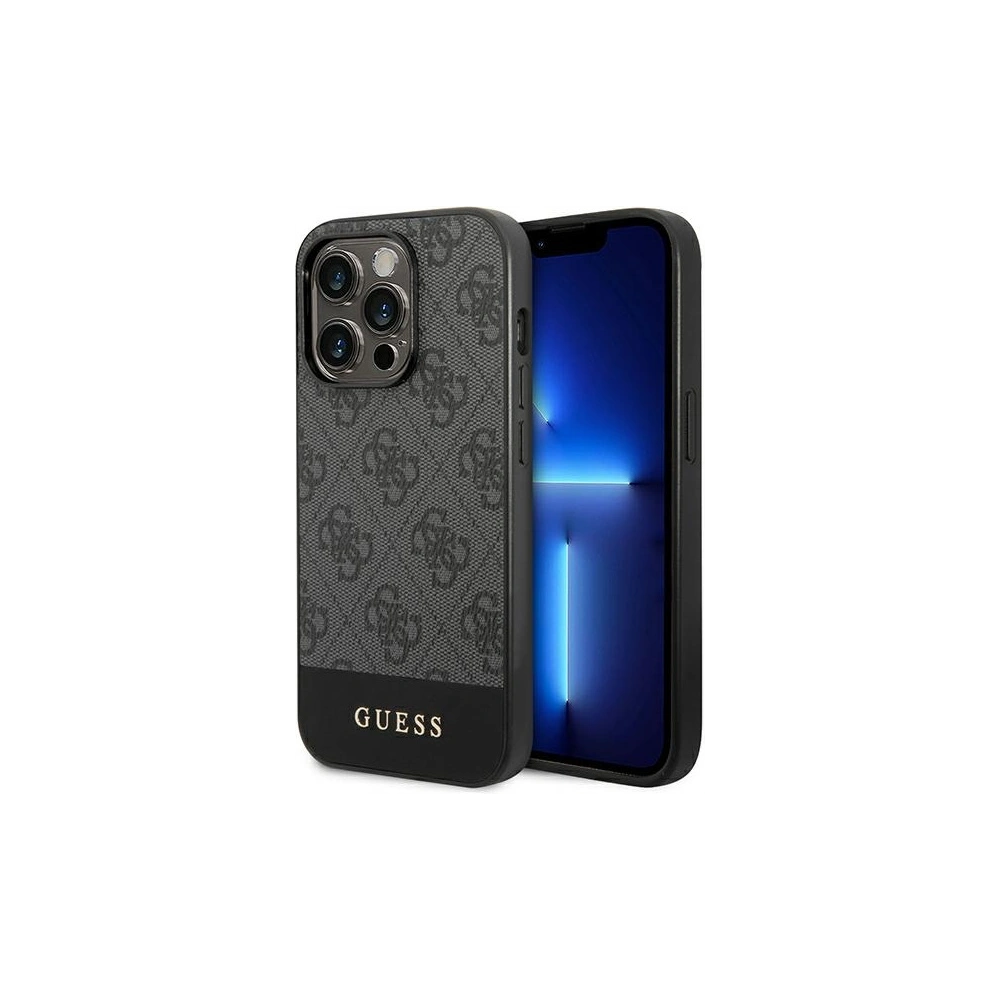 Hurtownia GSM - Etui Guess GUHCP14LG4GLGR Apple iPhone 14 Pro szürke/grey kemény tok 4G Stripe Collection - GUE1886 - {ean13} - Hurt