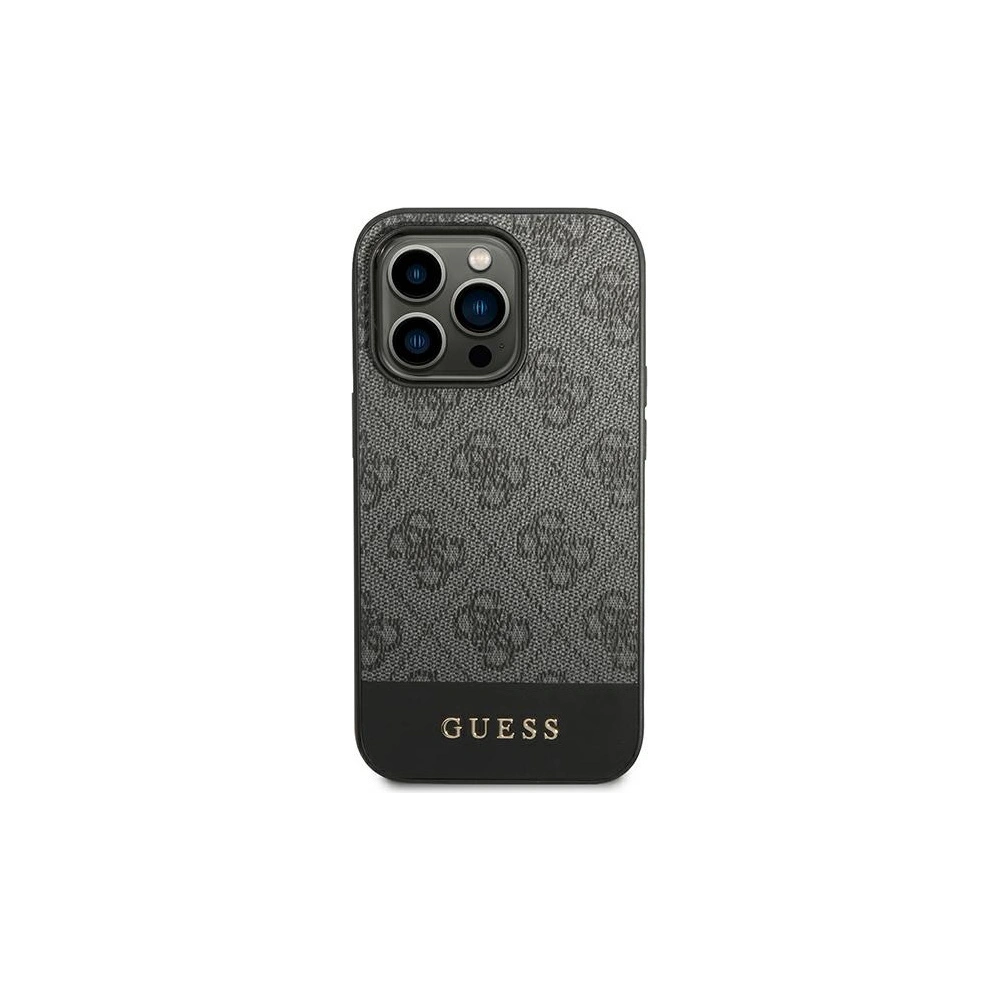 Hurtownia GSM - Etui Guess GUHCP14LG4GLGR Apple iPhone 14 Pro szary/grey hard case 4G Stripe Collection - GUE1886 - {ean13} - Hurt