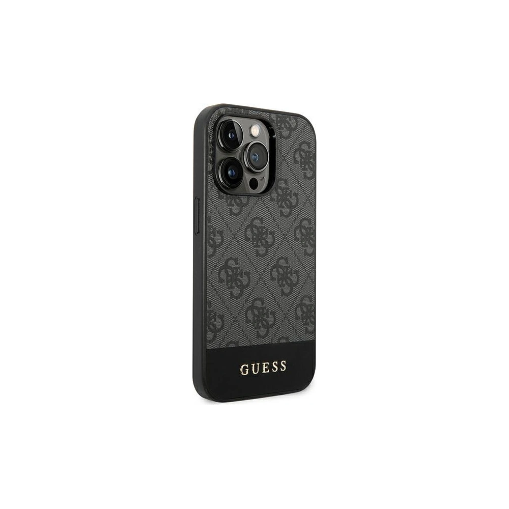 Hurtownia GSM - Etui Guess GUHCP14LG4GLGR Apple iPhone 14 Pro szary/grey hard case 4G Stripe Collection - GUE1886 - {ean13} - Hurt