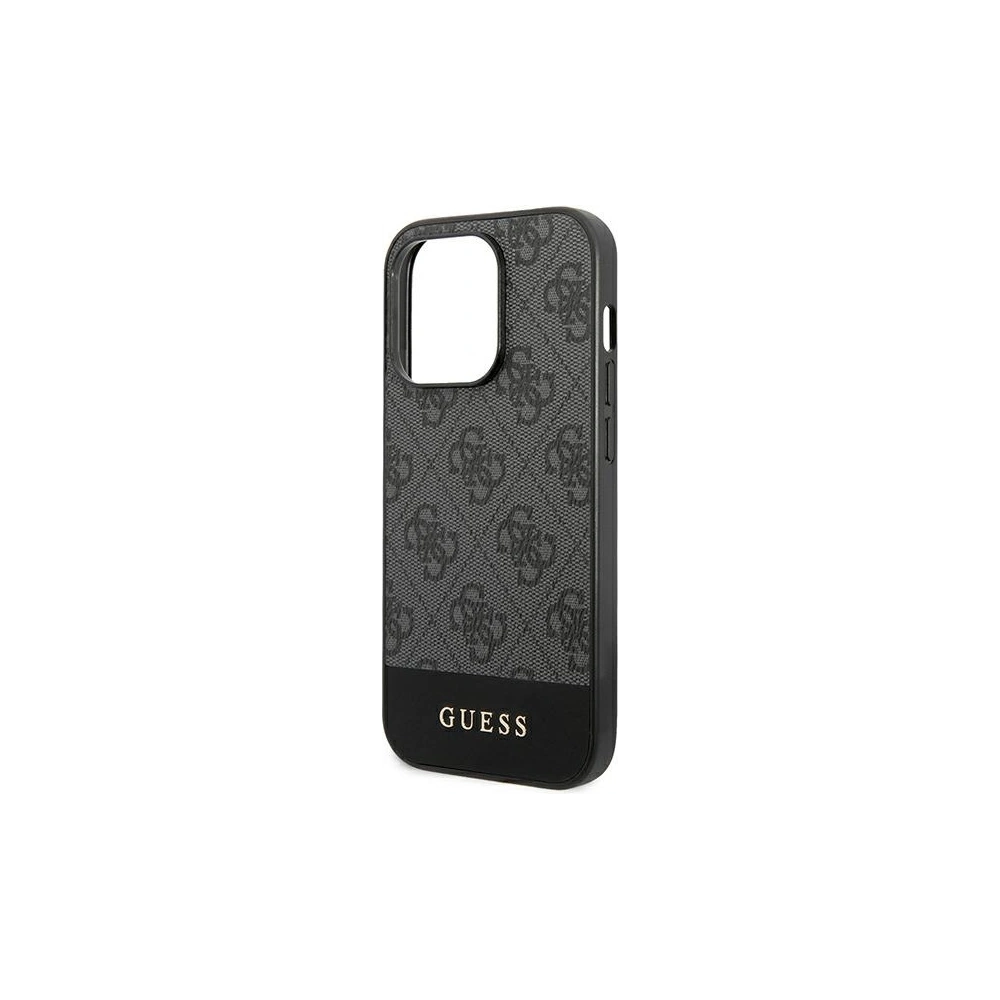 Hurtownia GSM - Etui Guess GUHCP14LG4GLGR Apple iPhone 14 Pro šedé/grey hard case 4G Stripe Collection - GUE1886 - {ean13} - Hurt