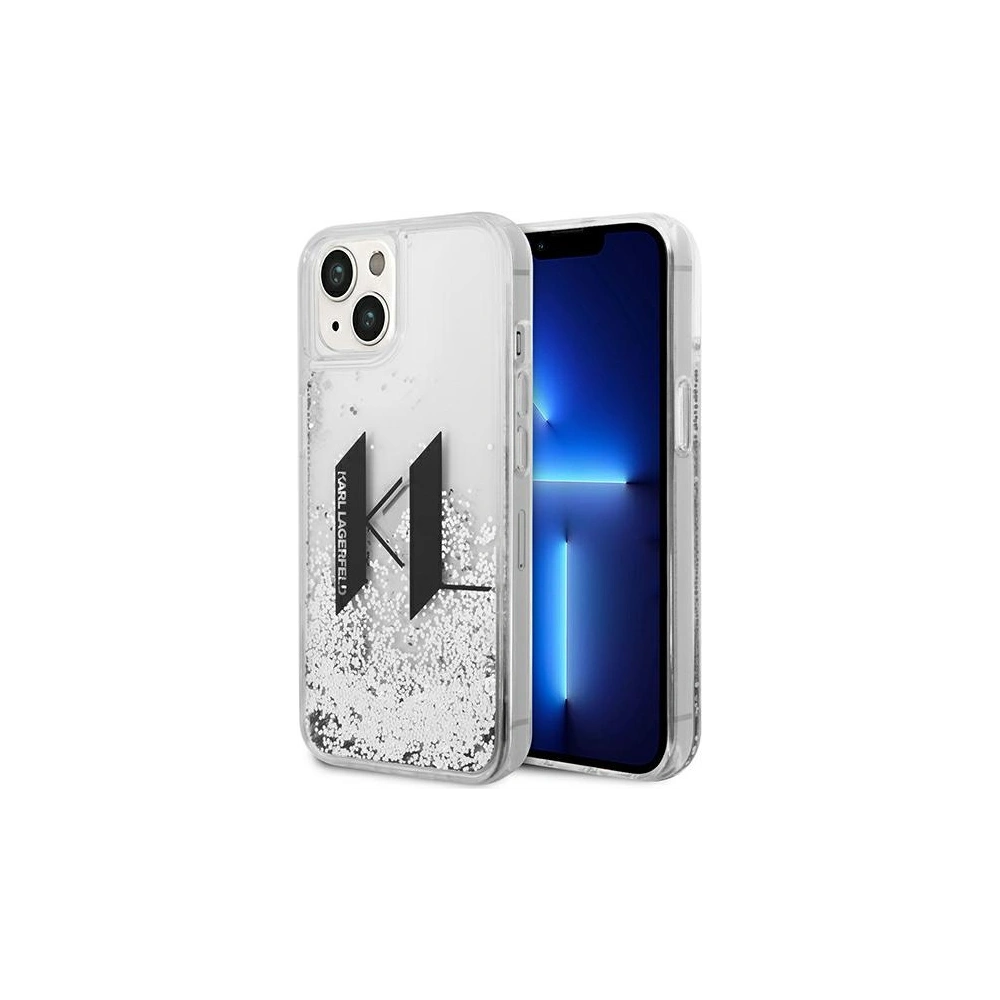 Hurtownia GSM - Case Karl Lagerfeld KLHCP14MLBKLCS Apple iPhone 14 Plus / 15 Plus silber/hardcase Liquid Glitter Big KL - KLD986 - {ean13} - Hurt