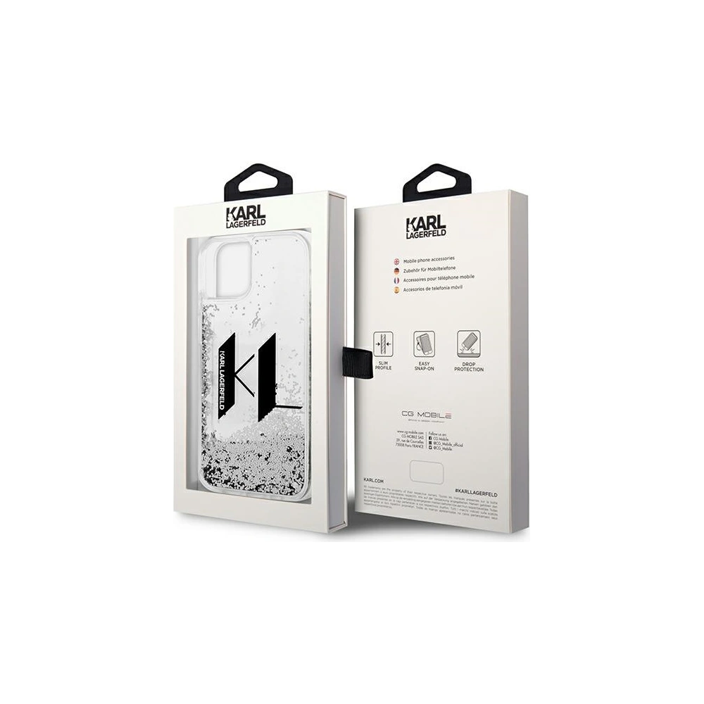 Hurtownia GSM - Case Karl Lagerfeld KLHCP14MLBKLCS Apple iPhone 14 Plus / 15 Plus silber/hardcase Liquid Glitter Big KL - KLD986 - {ean13} - Hurt