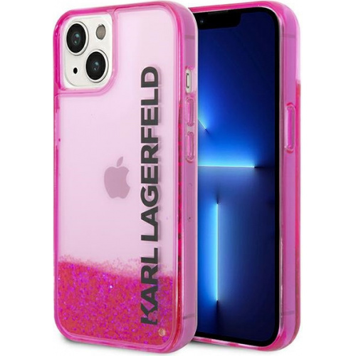 Karl Lagerfeld Distributor - 3666339091590 - KLD987 - Karl Lagerfeld KLHCP14MLCKVF Apple iPhone 14 Plus / 15 Plus pink hardcase Liquid Glitter Elong - B2B homescreen
