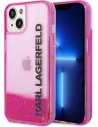 Etui Karl Lagerfeld KLHCP14MLCKVF Apple iPhone 14 Plus / 15 Plus rózsaszín/pink kemény tok Liquid Glitter Elong