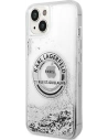 Wholesale Karl Lagerfeld KLHCP14MLCRSGRS Apple iPhone 14 Plus / 15 Plus silver hardcase Liquid Glitter RSG - KLD988 - {ean13} - Hurt