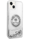 Wholesale Karl Lagerfeld KLHCP14MLCRSGRS Apple iPhone 14 Plus / 15 Plus silver hardcase Liquid Glitter RSG - KLD988 - {ean13} - Hurt