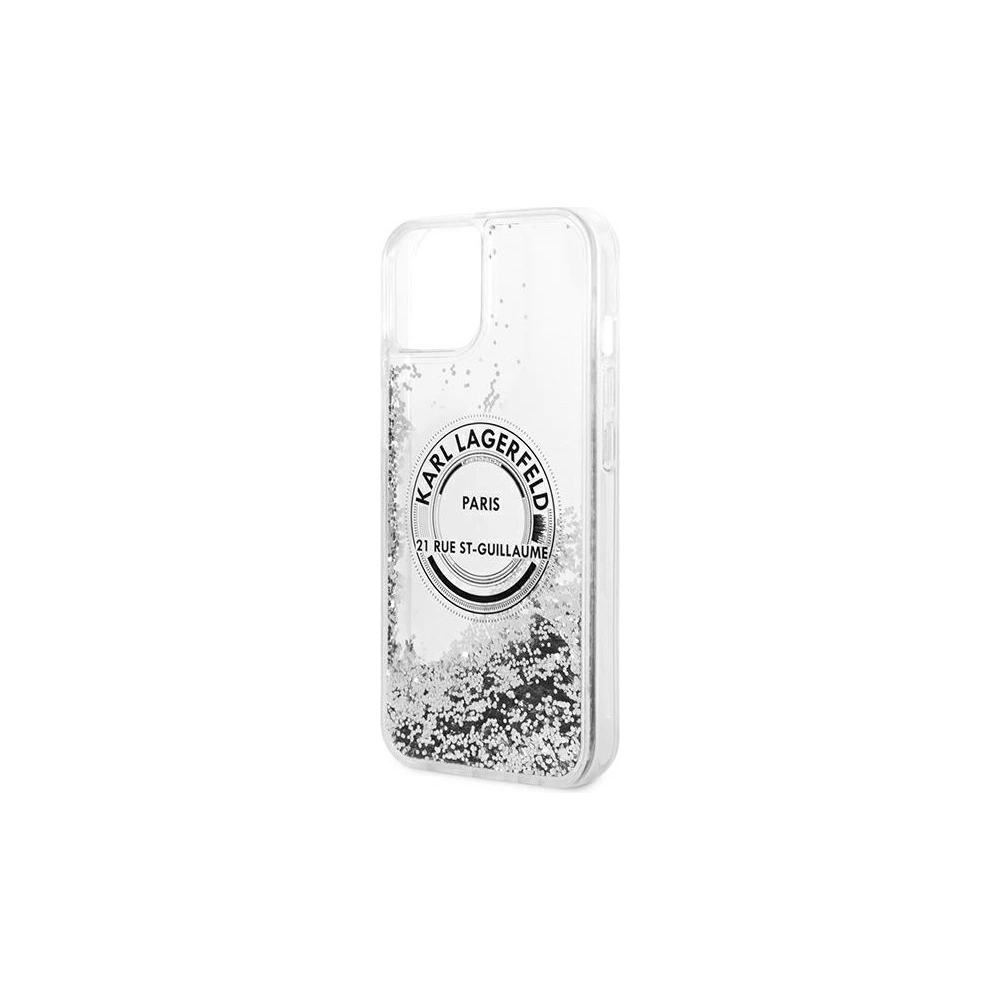 Wholesale Karl Lagerfeld KLHCP14MLCRSGRS Apple iPhone 14 Plus / 15 Plus silver hardcase Liquid Glitter RSG - KLD988 - {ean13} - Hurt