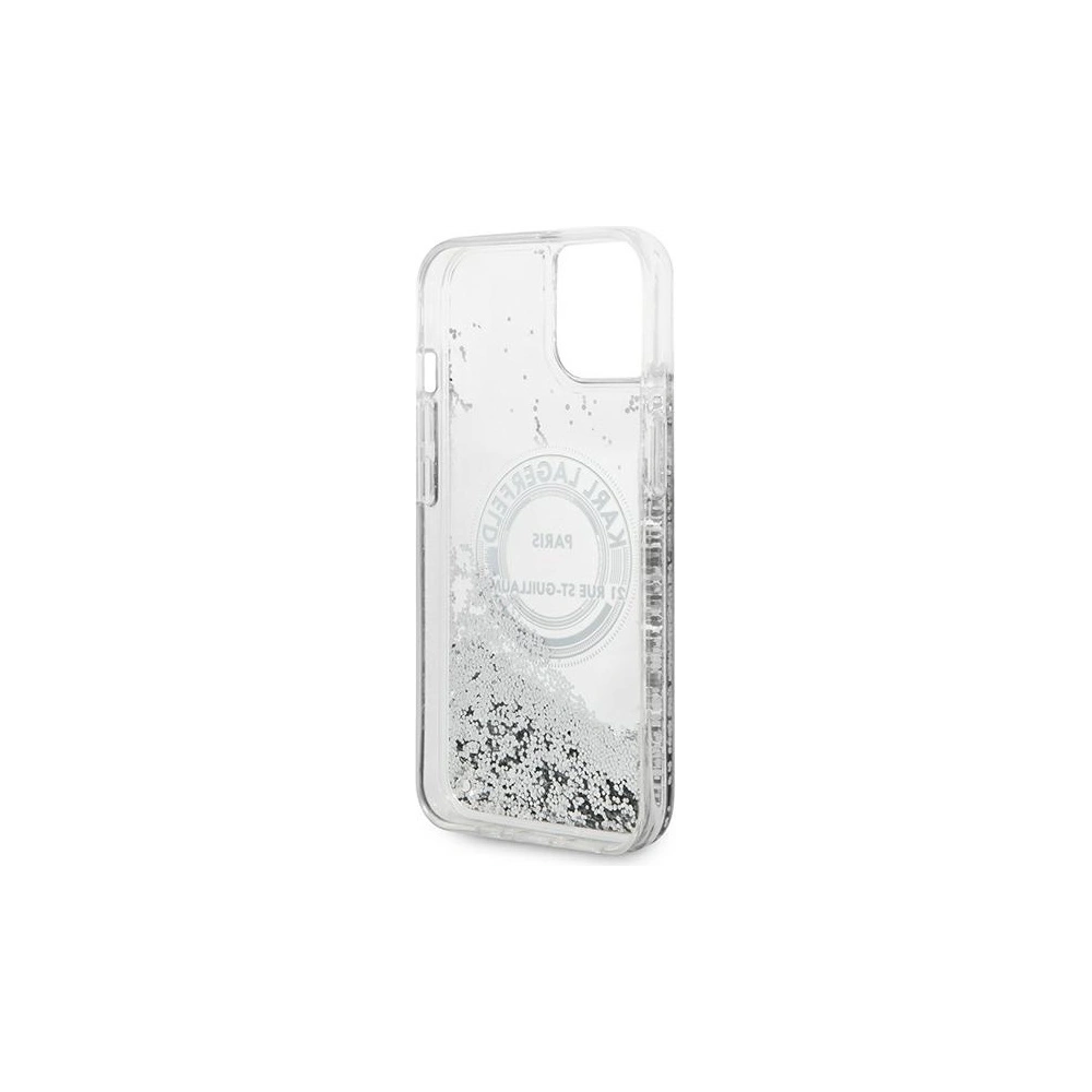 Hurtownia GSM - Etui Karl Lagerfeld KLHCP14MLCRSGRS Apple iPhone 14 Plus / 15 Plus ezüst hardcase Liquid Glitter RSG - KLD988 - {ean13} - Hurt