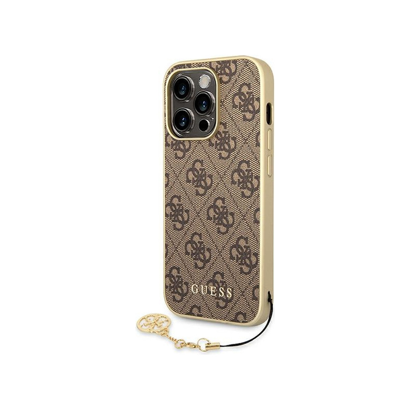 Hurtownia Guess - 3666339094171 - GUE1887 - Etui Guess GUHCP14LGF4GBR Apple iPhone 14 Pro brązowy/brown hardcase 4G Charms Collection - B2B homescreen