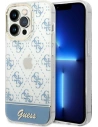 Guess GUHCP14LHG4MHB Apple iPhone 14 Pro blue hardcase 4G Pattern Script