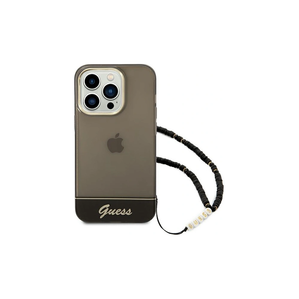 Hurtownia GSM - Etui Guess GUHCP14LHGCOHK Apple iPhone 14 Pro negru/black hardcase Translucent Pearl Strap - GUE1890 - {ean13} - Hurt