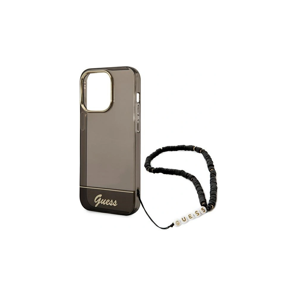 Hurtownia GSM - Etui Guess GUHCP14LHGCOHK Apple iPhone 14 Pro negru/black hardcase Translucent Pearl Strap - GUE1890 - {ean13} - Hurt