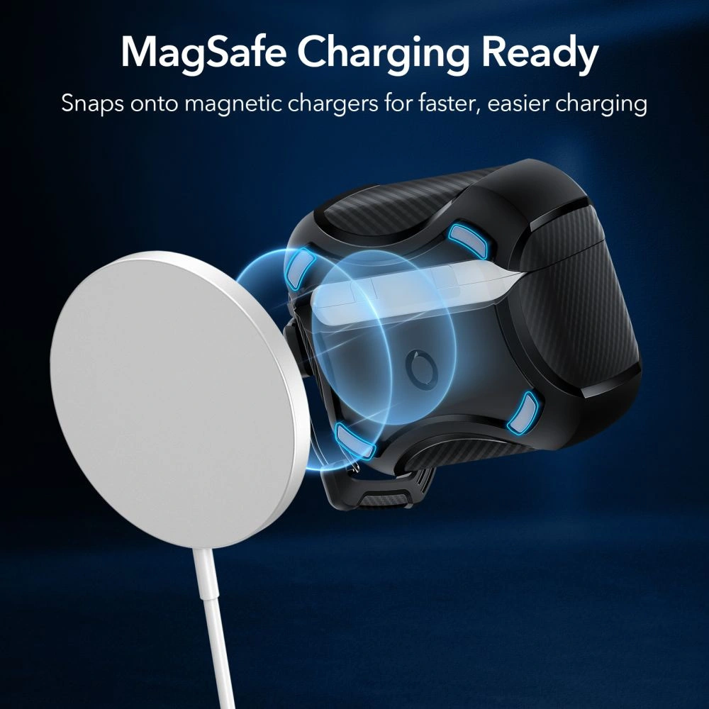 Hurtownia GSM - Tok ESR Cyber Armor Halolock MagSafe Apple AirPods 2 Pro/1 Pro Fekete - ESR541 - {ean13} - Hurt