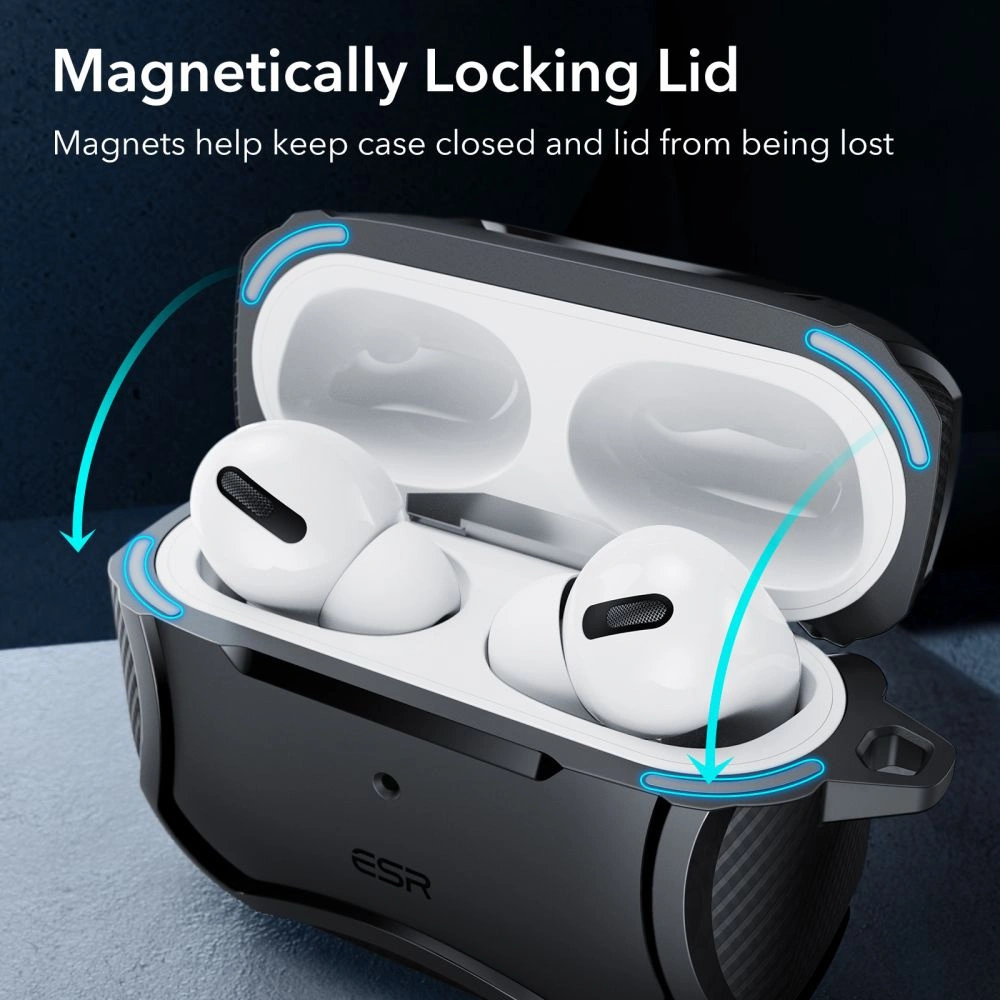 Hurtownia GSM - Etui ESR Cyber Armor Halolock MagSafe Apple AirPods 2 Pro/1 Pro Černá - ESR541 - {ean13} - Hurt