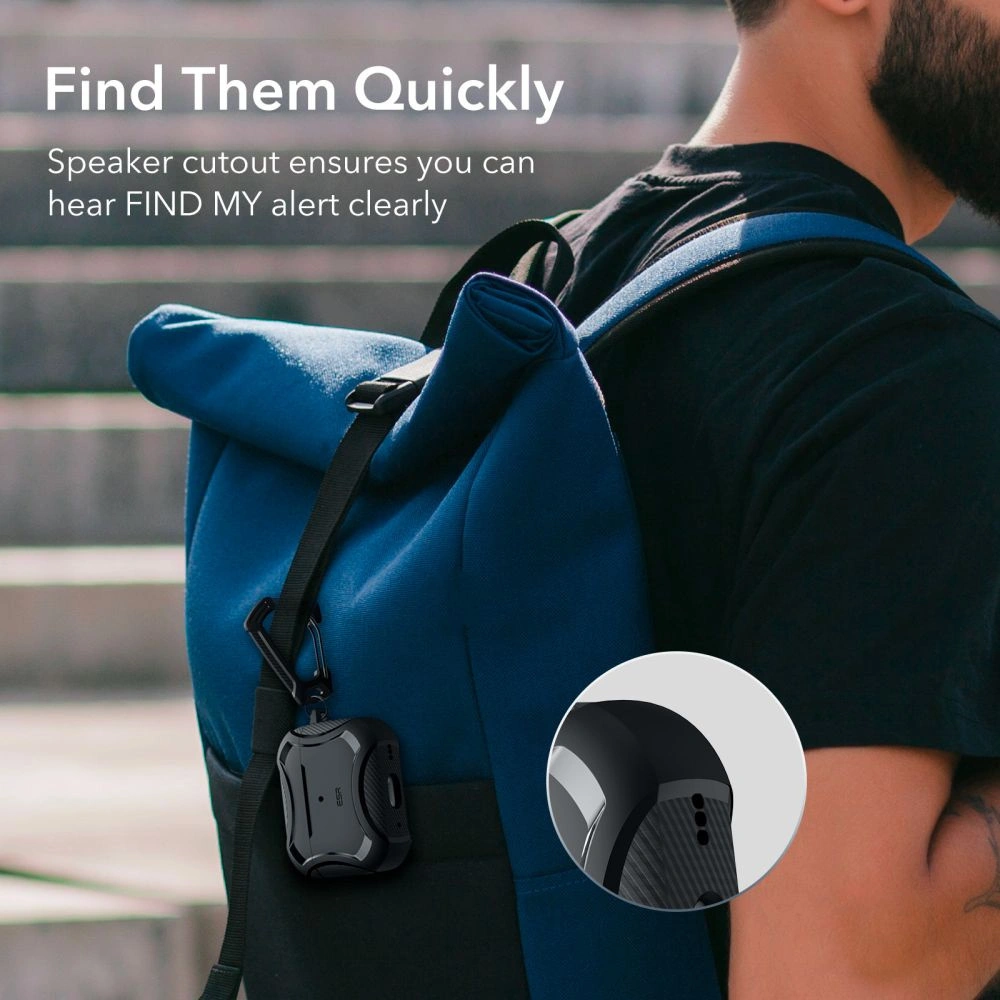 Hurtownia GSM - Etui ESR Cyber Armor Halolock MagSafe Apple AirPods 2 Pro/1 Pro Černá - ESR541 - {ean13} - Hurt