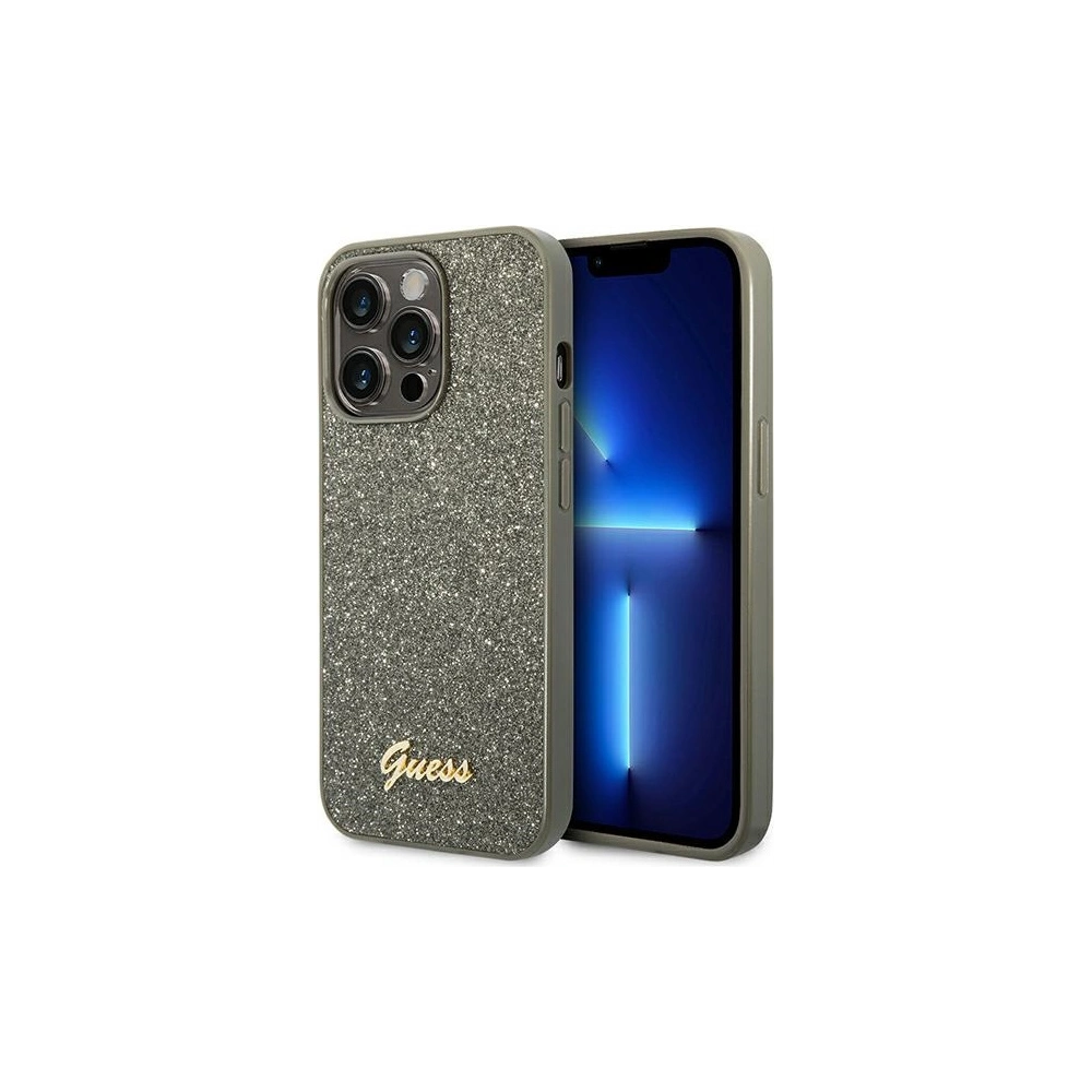 Hurtownia GSM - Case Guess GUHCP14LHGGSHN Apple iPhone 14 Pro grün/hard case Glitter Script - GUE1893 - {ean13} - Hurt