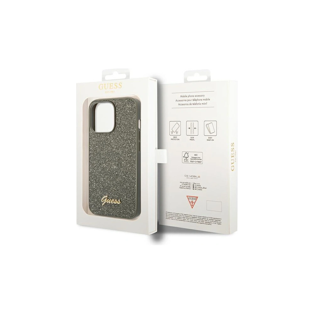 Hurtownia GSM - Case Guess GUHCP14LHGGSHN Apple iPhone 14 Pro grün/hard case Glitter Script - GUE1893 - {ean13} - Hurt