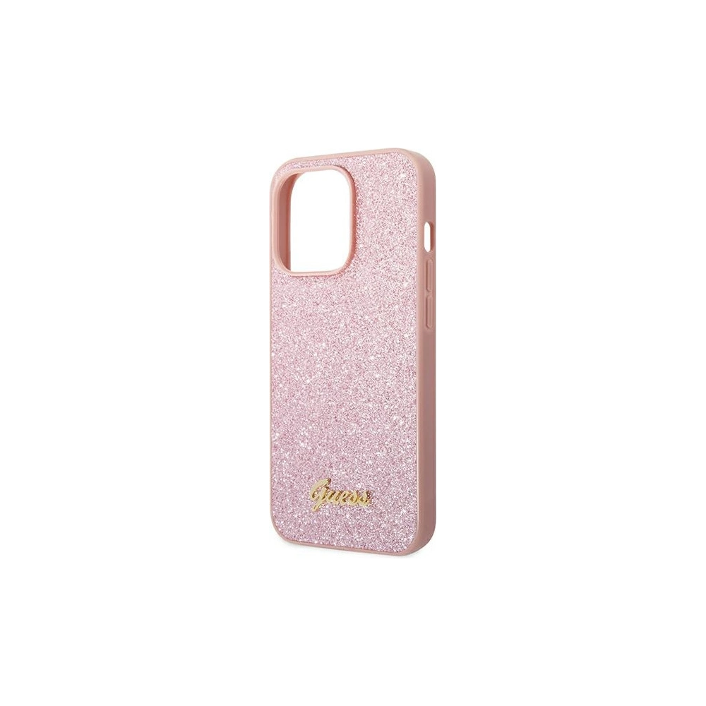 Hurtownia GSM - Case Guess GUHCP14LHGGSHP Apple iPhone 14 Pro rosa/pink Hartschale Glitter Script - GUE1894 - {ean13} - Hurt