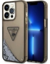 Case Guess GUHCP14LLFCTPK Apple iPhone 14 Pro schwarz/black hardcase Liquid Glitter Palm Collection