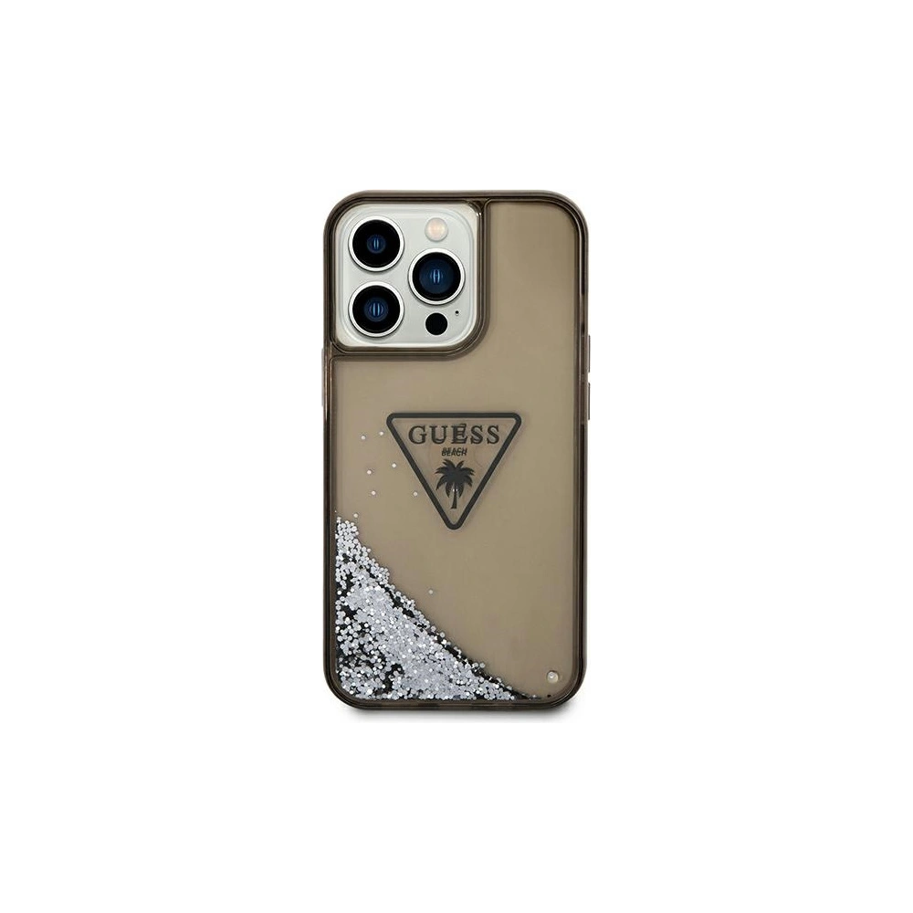 Hurtownia GSM - Case Guess GUHCP14LLFCTPK Apple iPhone 14 Pro schwarz/black hardcase Liquid Glitter Palm Collection - GUE1895 - {ean13} - Hurt