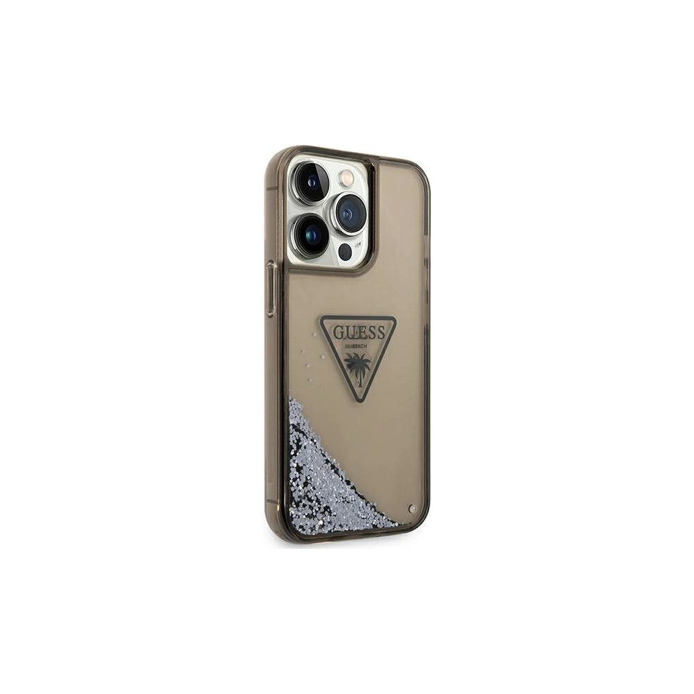 Hurtownia GSM - Etui Guess GUHCP14LLFCTPK Apple iPhone 14 Pro negru/black hardcase Liquid Glitter Palm Collection - GUE1895 - {ean13} - Hurt