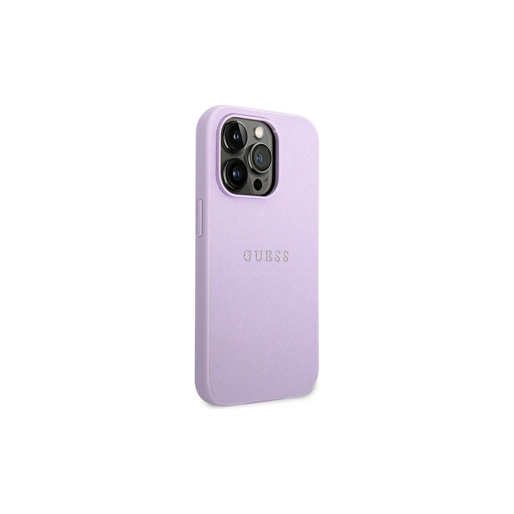 Hurtownia GSM - Case Guess GUHCP14LPSASBPU Apple iPhone 14 Pro lila/purple Saffiano Strap - GUE1898 - {ean13} - Hurt