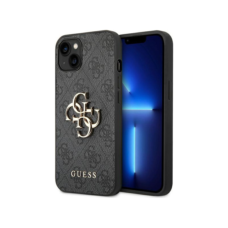 Guess Distributor - 3666339066253 - GUE1901 - Guess GUHCP14M4GMGGR Apple iPhone 14 Plus / 15 Plus grey hardcase 4G Big Metal Logo - B2B homescreen