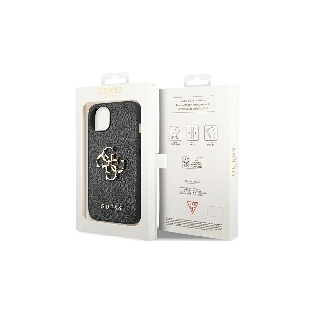 Wholesale Guess GUHCP14M4GMGGR Apple iPhone 14 Plus / 15 Plus grey hardcase 4G Big Metal Logo - GUE1901 - {ean13} - Hurt