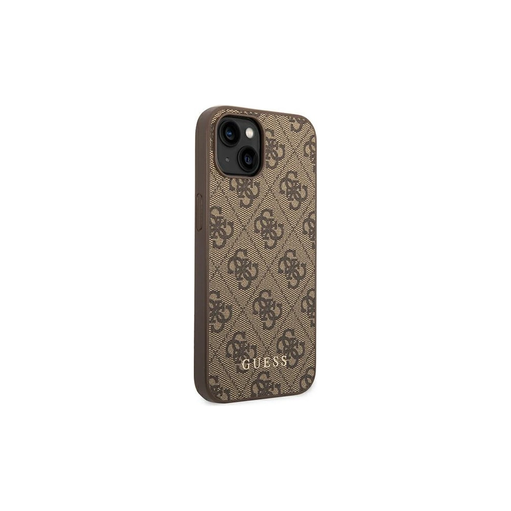 Hurtownia GSM - Etui Guess GUHCP14MG4GFBR Apple iPhone 14 Plus / 15 Plus maro/brown hard case 4G Metal Gold Logo - GUE1903 - {ean13} - Hurt