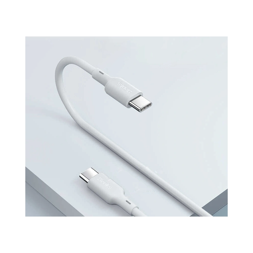 Hurtownia GSM - Kabel Benks D36 USB-C do USB-C 1,2m Bílý - BKS207WHT - {ean13} - Hurt