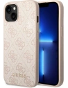 Guess GUHCP14MG4GFPI Apple iPhone 14 Plus / 15 Plus pink hard case 4G Metal Gold Logo