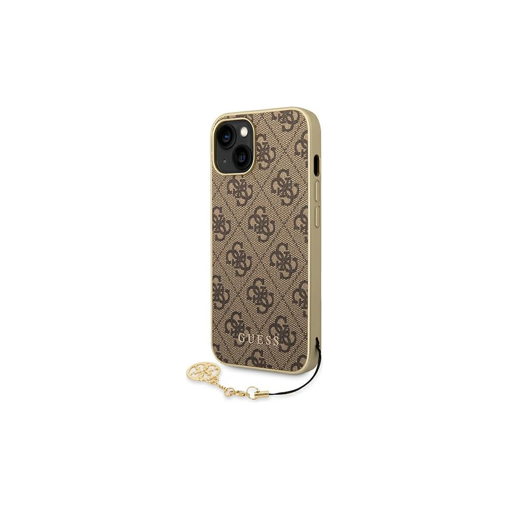 Wholesale Guess GUHCP14MGF4GBR Apple iPhone 14 Plus / 15 Plus brown hardcase 4G Charms Collection - GUE1908 - {ean13} - Hurt