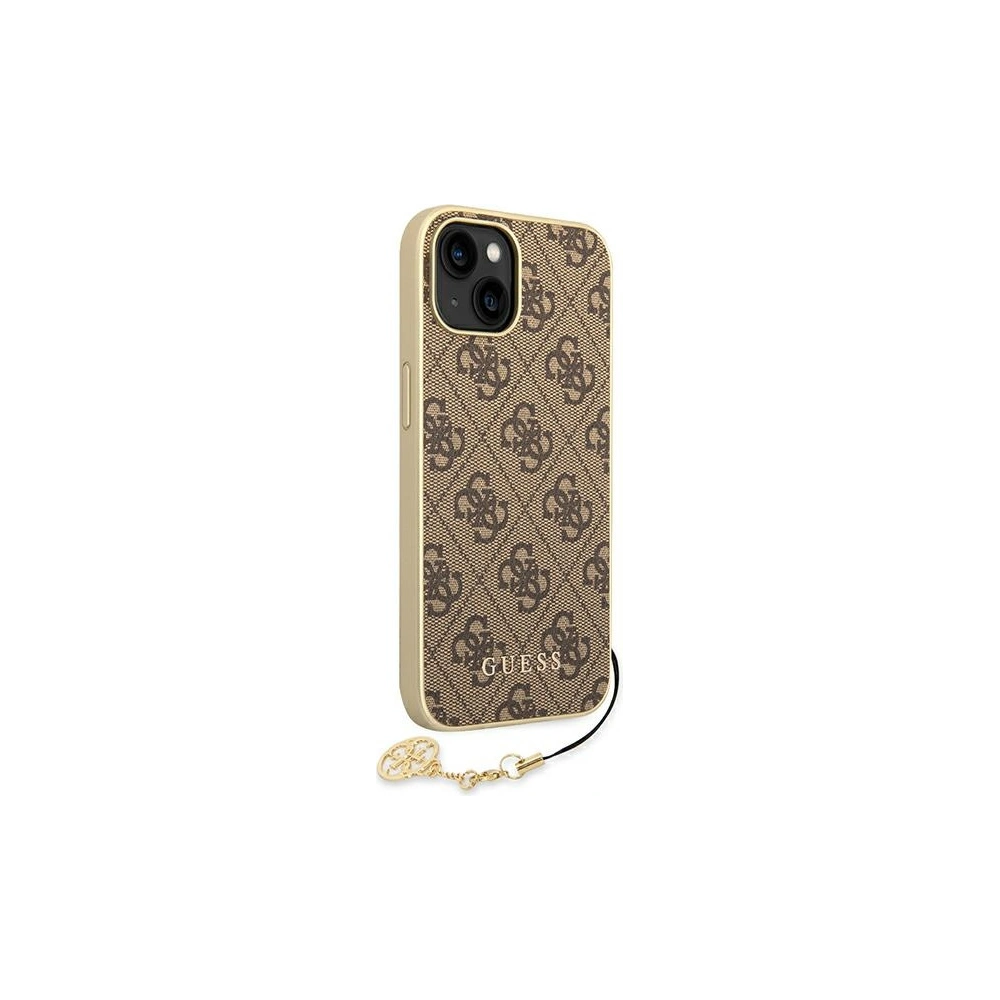 Wholesale Guess GUHCP14MGF4GBR Apple iPhone 14 Plus / 15 Plus brown hardcase 4G Charms Collection - GUE1908 - {ean13} - Hurt