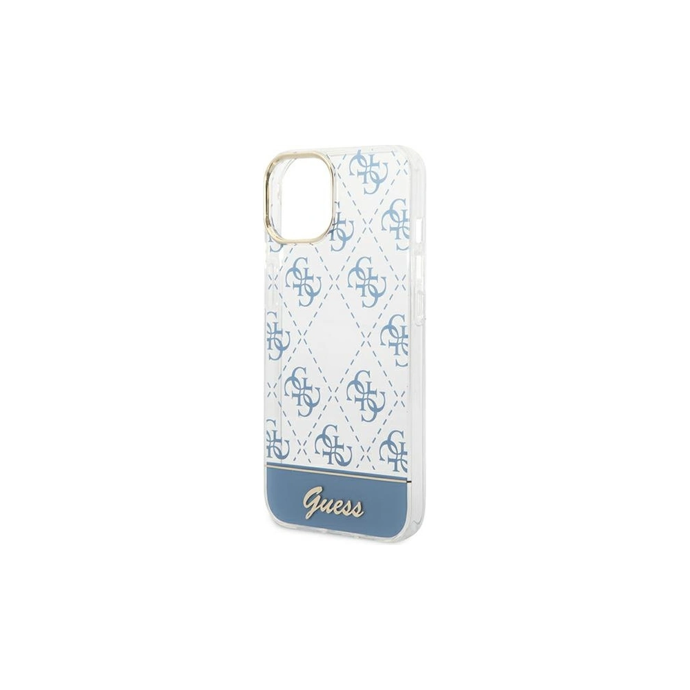 Wholesale Guess GUHCP14MHG4MHB Apple iPhone 14 Plus / 15 Plus blue hardcase 4G Pattern Script - GUE1910 - {ean13} - Hurt