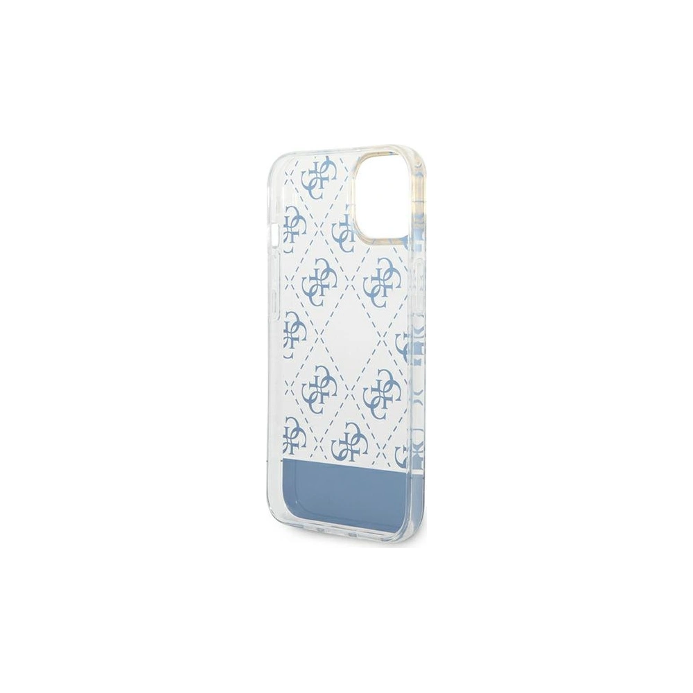 Wholesale Guess GUHCP14MHG4MHB Apple iPhone 14 Plus / 15 Plus blue hardcase 4G Pattern Script - GUE1910 - {ean13} - Hurt