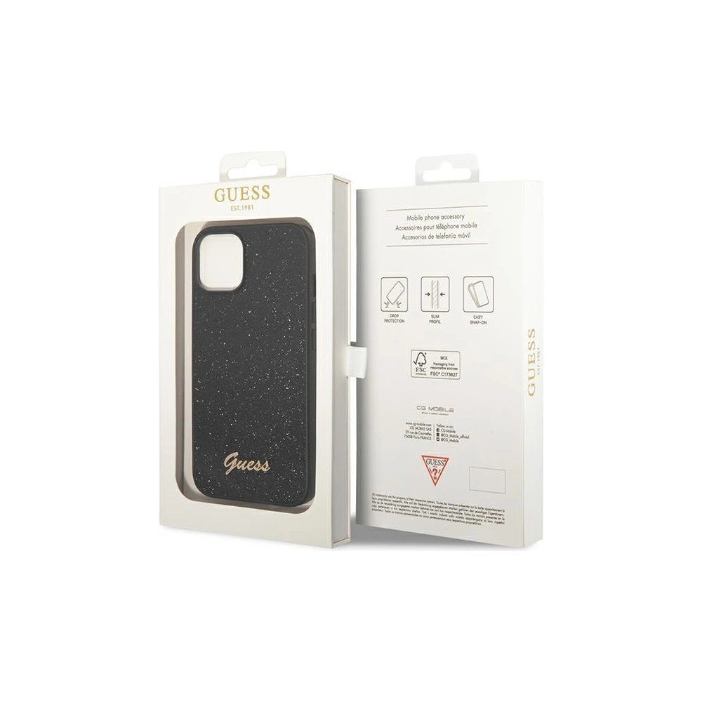 Hurtownia GSM - Etui Guess GUHCP14MHGGSHK Apple iPhone 14 Plus / 15 Plus negru/cblack hard case Glitter Script - GUE1912 - {ean13} - Hurt