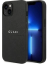 Case Guess GUHCP14MPSASBBK Apple iPhone 14 Plus / 15 Plus schwarz/schwarz Saffiano Strap