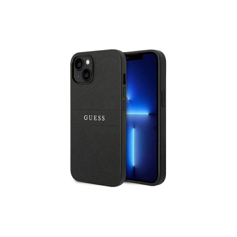 Hurtownia GSM - Etui Guess GUHCP14MPSASBBK Apple iPhone 14 Plus / 15 Plus negru/black Saffiano Strap - GUE1915 - {ean13} - Hurt