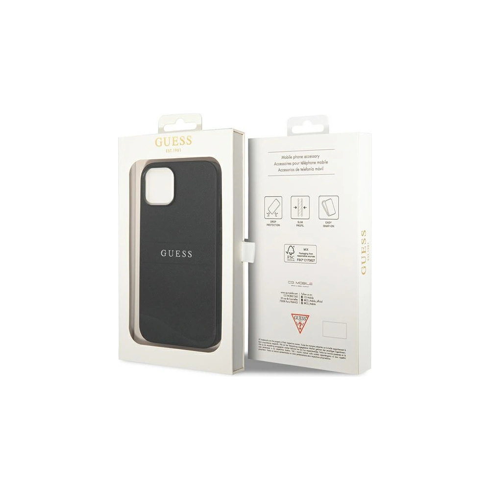 Hurtownia GSM - Etui Guess GUHCP14MPSASBBK Apple iPhone 14 Plus / 15 Plus negru/black Saffiano Strap - GUE1915 - {ean13} - Hurt