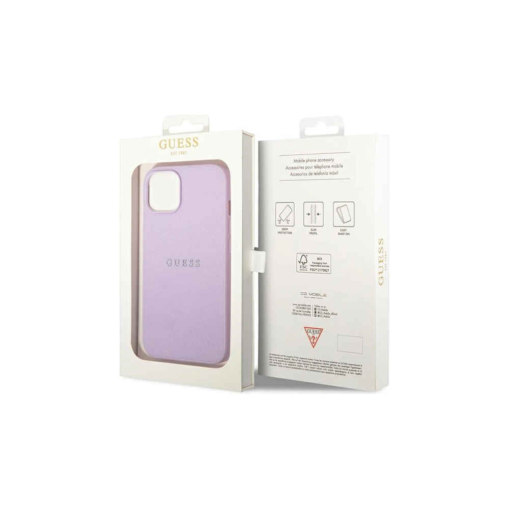 Hurtownia GSM - Etui Guess GUHCP14MPSASBPU Apple iPhone 14 Plus / 15 Plus violet/purple Saffiano Strap - GUE1917 - {ean13} - Hurt